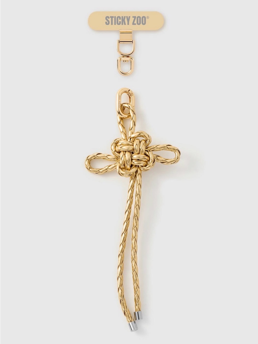 Sticky Zoo Gold Rope Knot phone  Charm